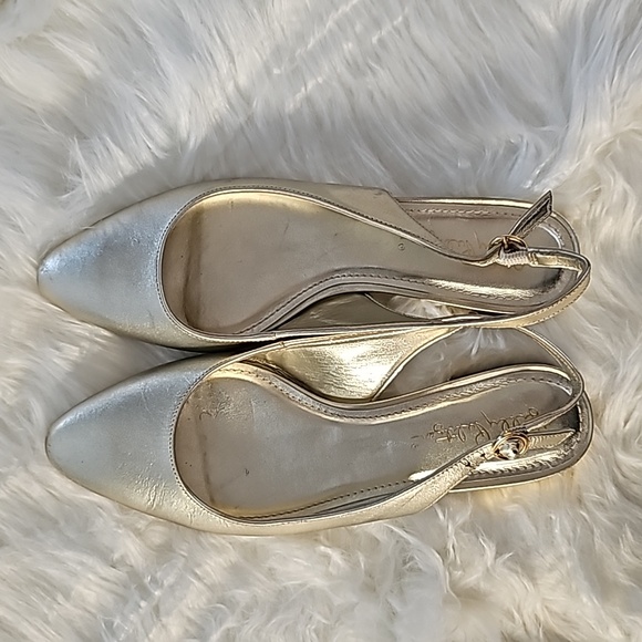 EUC Gold Ella Slingback Flats - Picture 6 of 7